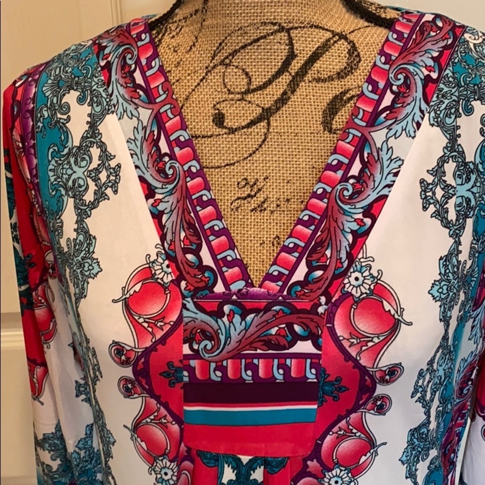 Multi colored tunic dress. - Picture 3 of 5